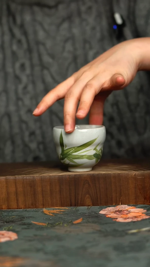 杯釉下彩手工手绘同款陶器