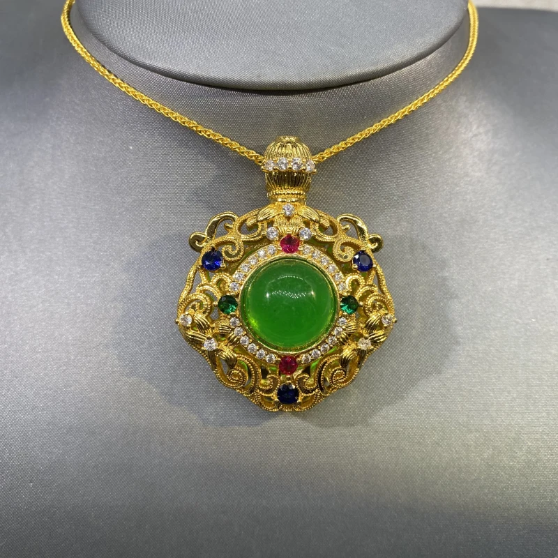 【落日熔金 流光照人】黄吊坠LX15126