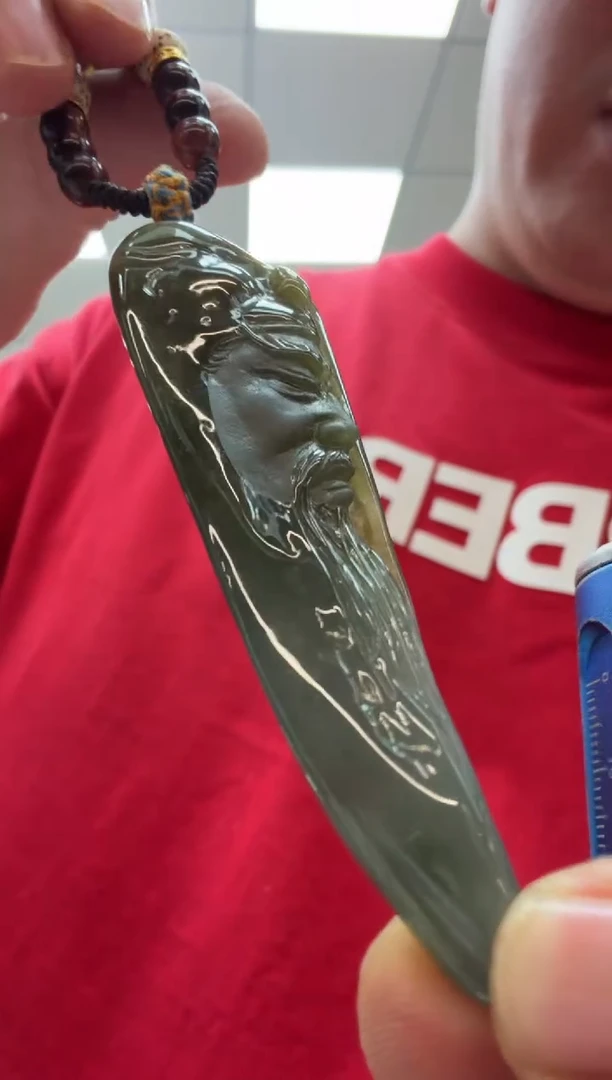 未镶嵌挂件翡翠A货翡翠孤品国雕谢林工