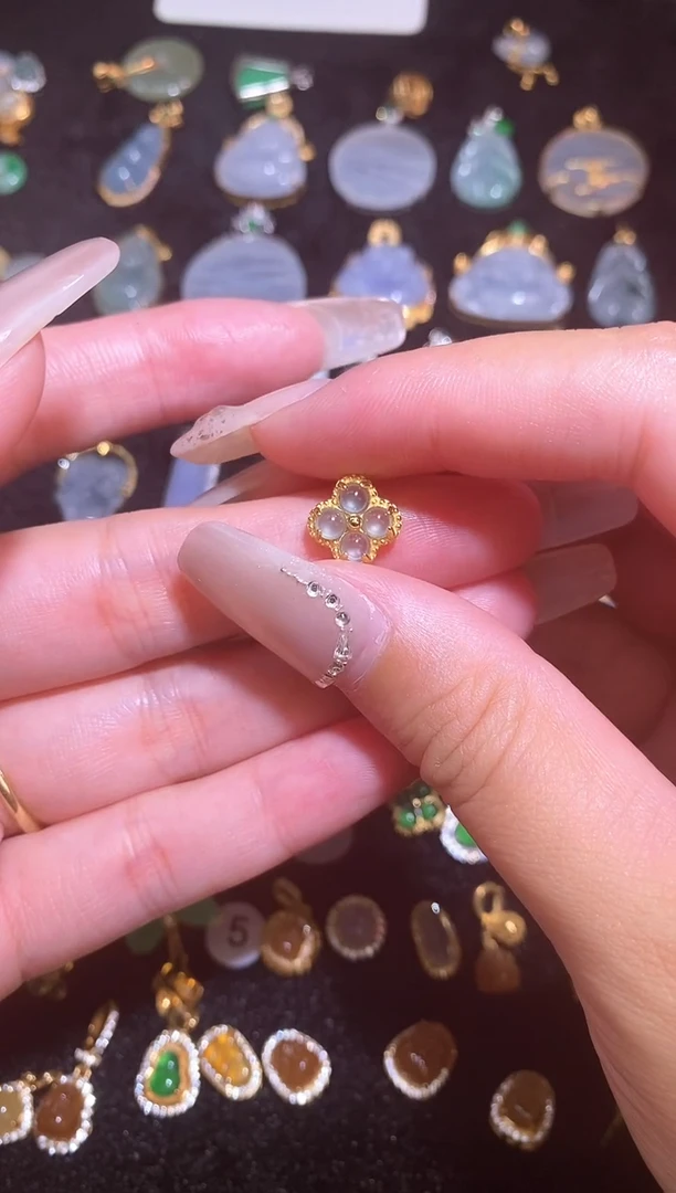 颈饰银S925镶嵌翡翠天然a货翡翠