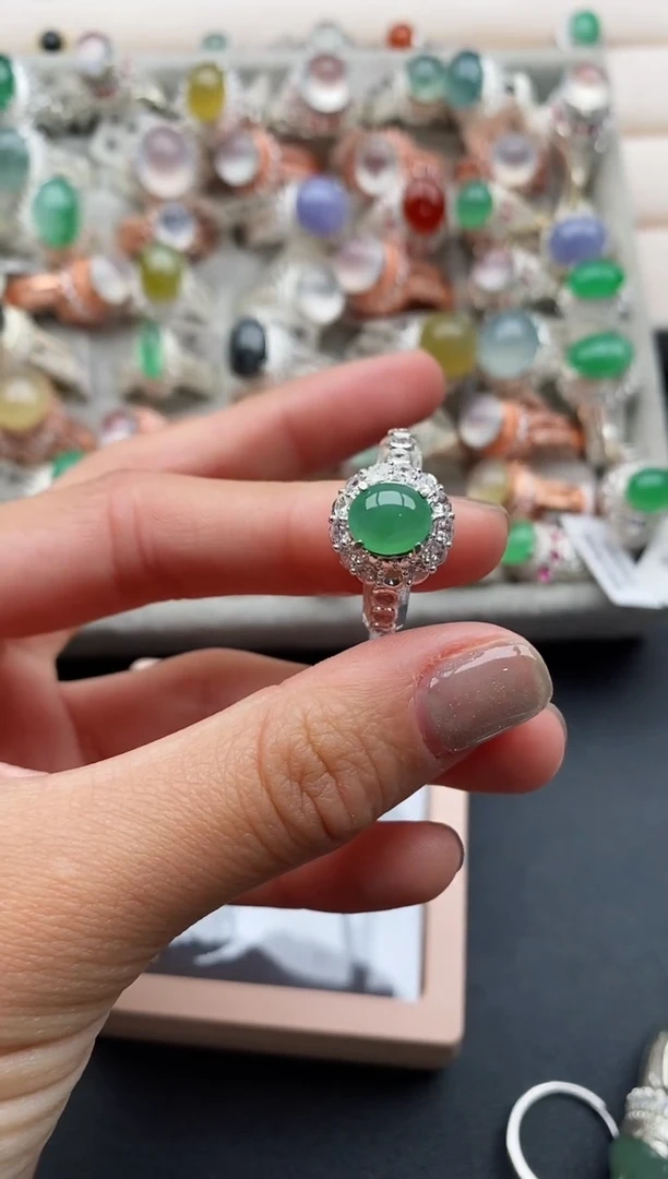 未镶嵌戒指翡翠666666+3