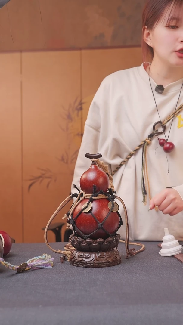 1293号链接精品大漆葫芦现货现发[一物一拍]不包含莲花底座500ml