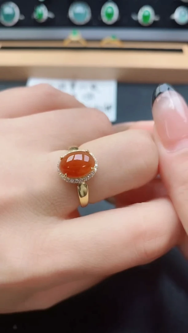 银S925镶嵌戒指翡翠50800