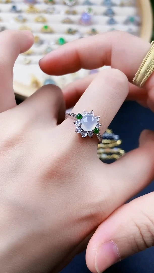 【闪购商品】翡翠戒指银S925镶嵌24255455