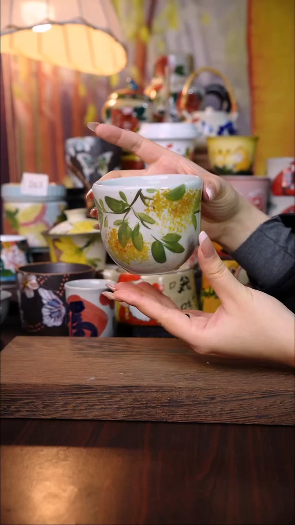 杯子陶泥垚手作 景德镇手工手绘陶瓷器物