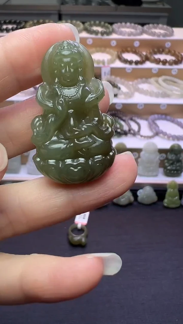 颈饰未镶嵌和田玉258号链接有草花
