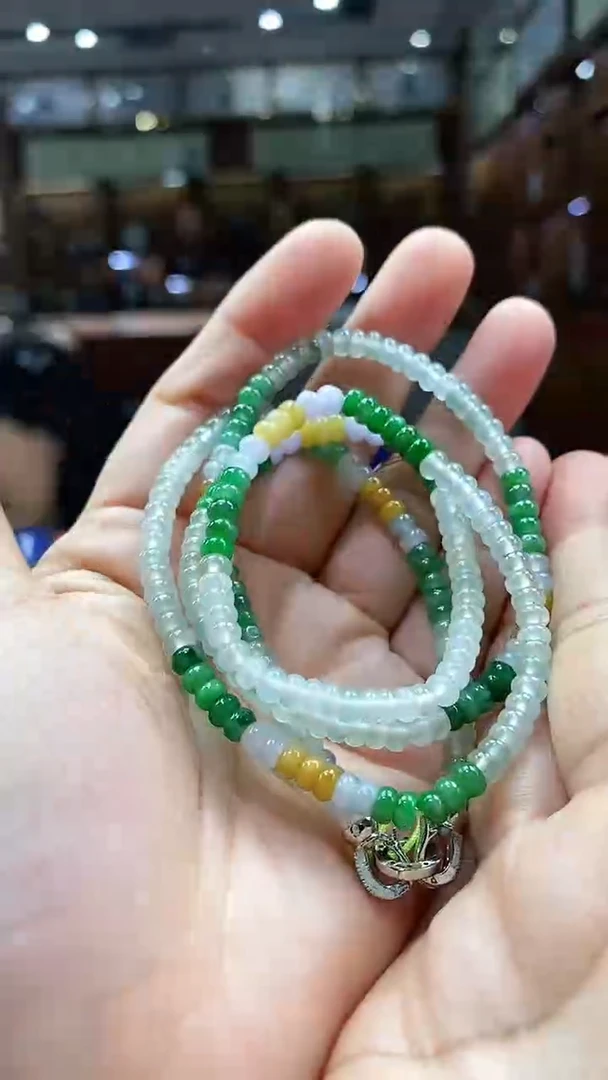 翡翠未镶嵌项链项链