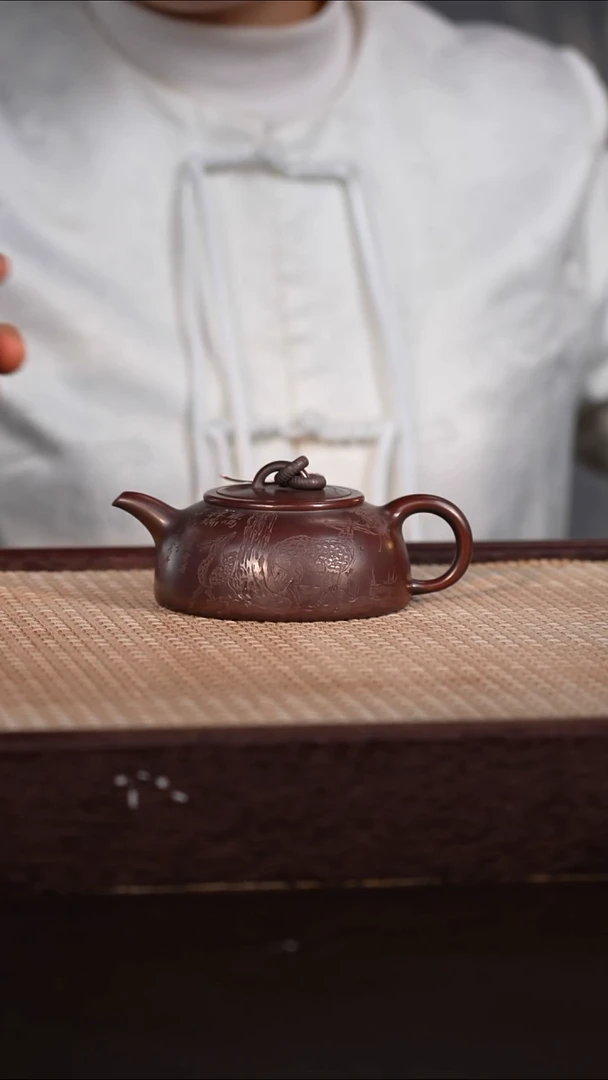茶壶紫砂龙山紫檀泥 160cc