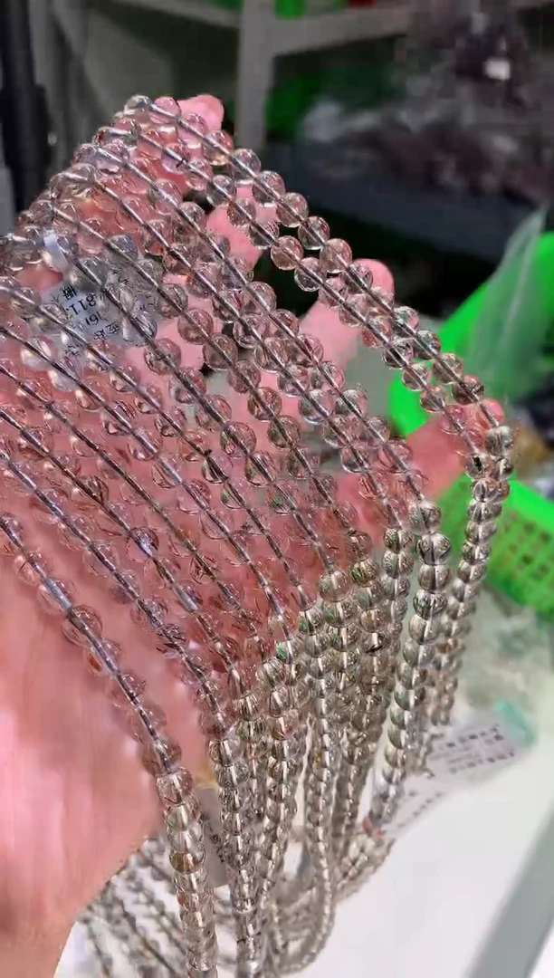 【闪购商品】水晶手链未镶嵌6mm三圈黑金超手链多样性发其一