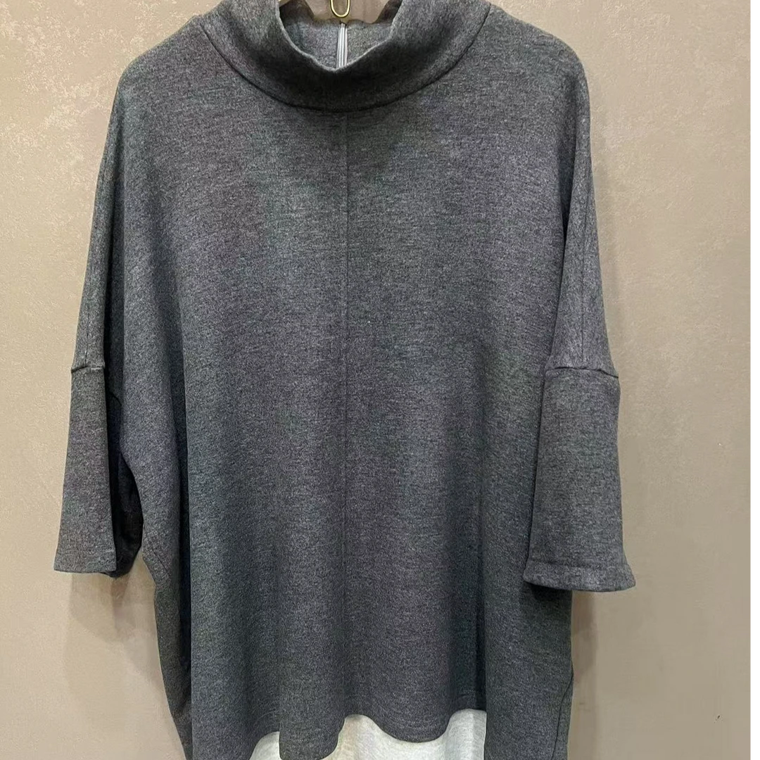 灰色立领女款上衣