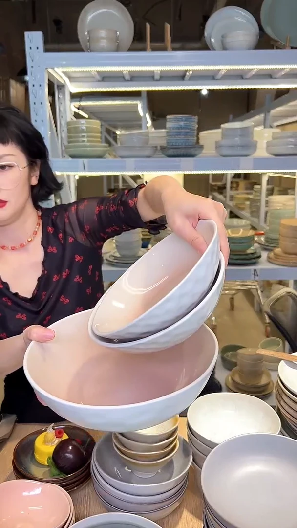 瓷26外贸尾货高温釉下彩陶瓷餐具默认微瑕