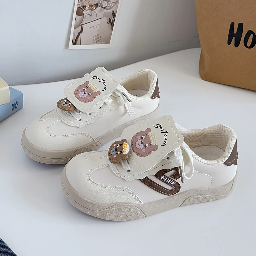 初中生可爱面包鞋百搭德训鞋2025夏网面新款休闲少女鞋软底板鞋