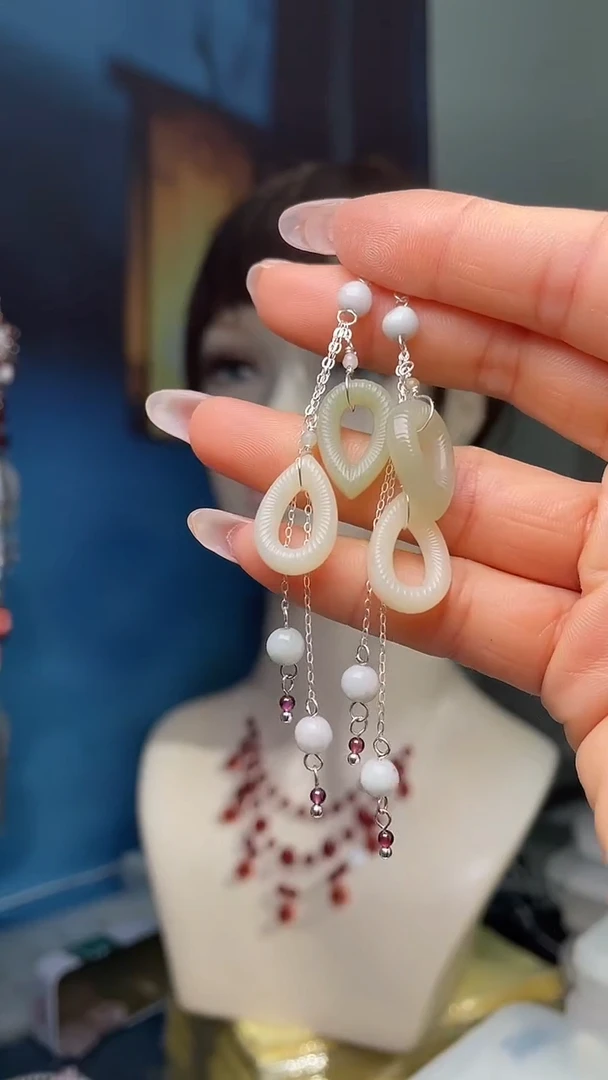 银S925镶嵌耳饰紫晶清**徐 清风徐徐首单85折