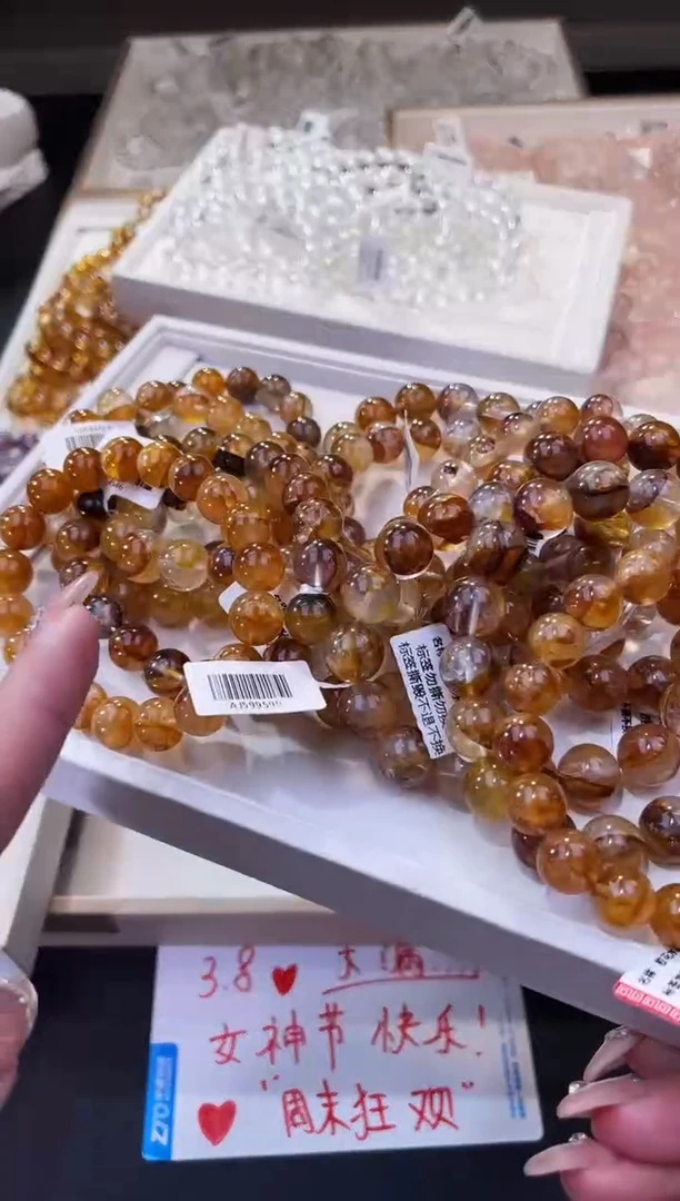 【闪购商品】水晶/未镶嵌黄胶花手串
