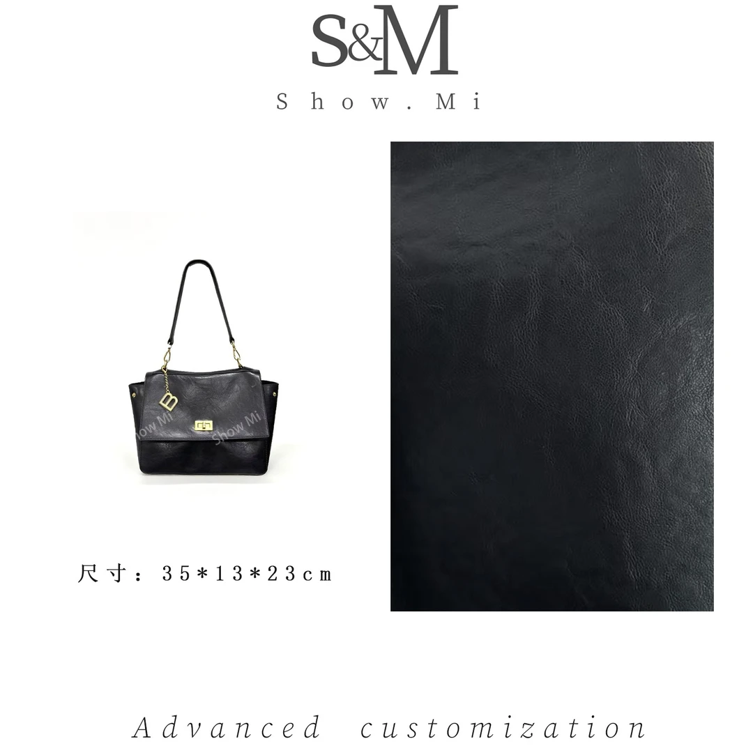 【Show Mi】SD-5727-牛革黑-轻奢小众时尚百搭女士包包sm
