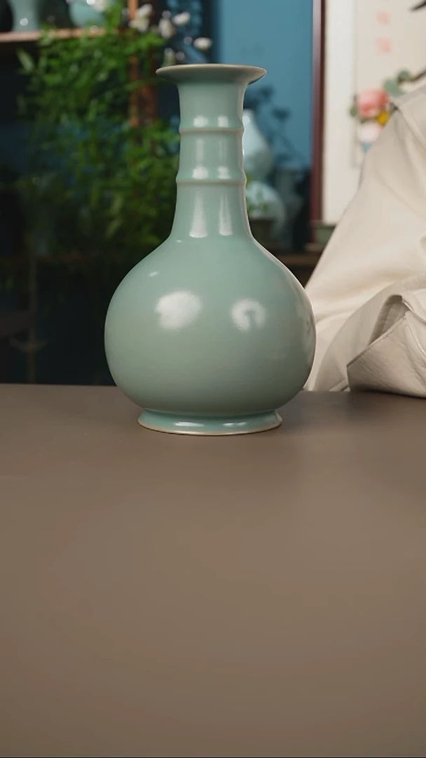 不开片竹节瓶微暇21