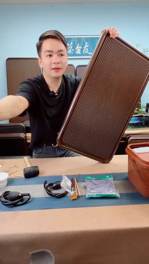 80*45*4大海黄褐色款式茶盘