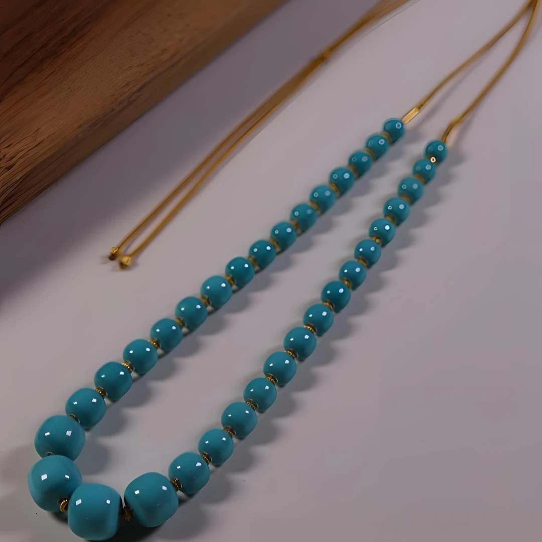 典藏级原矿绿松石老型手持