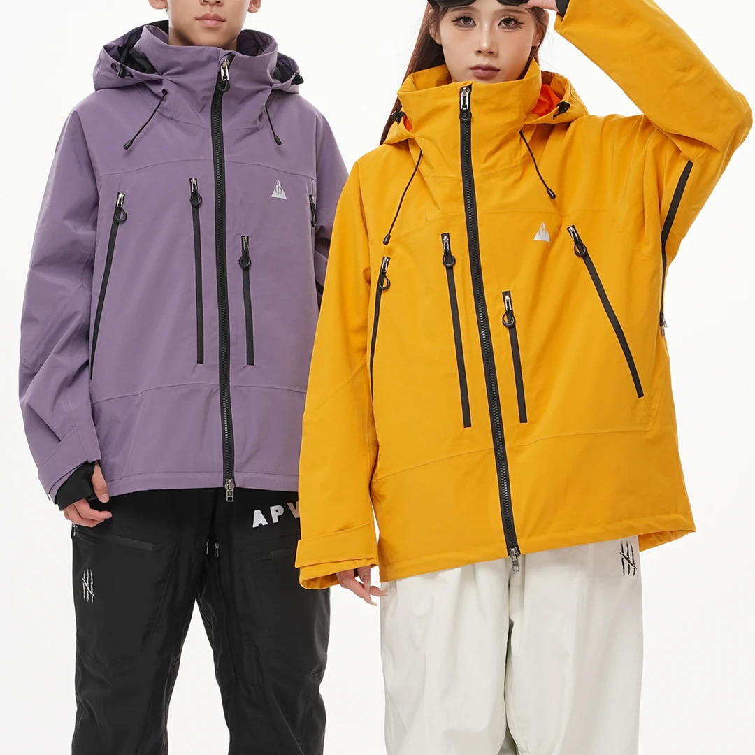 【标准款+背带裤】3L硬壳全压胶夹棉加厚专业单板双板滑雪服