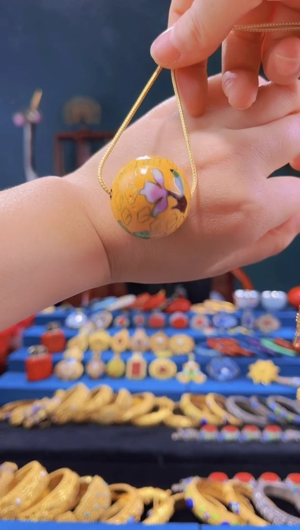 【闪购商品】非遗绝技 景泰蓝3.0吊坠 黄