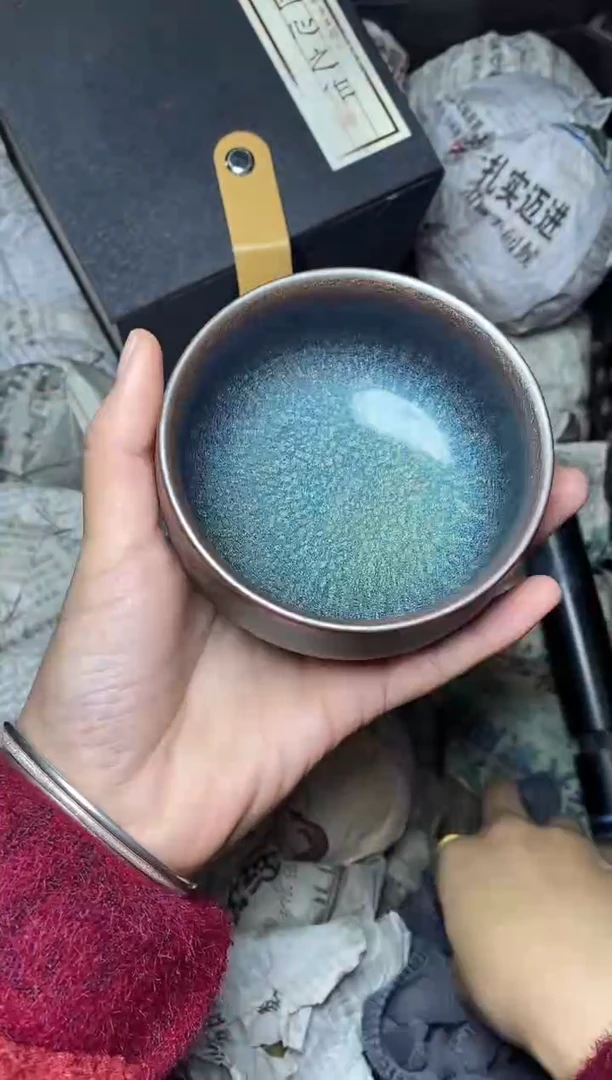 【闪购商品】茶盏糖果禅定 蓝 盏三疯建盏茶器