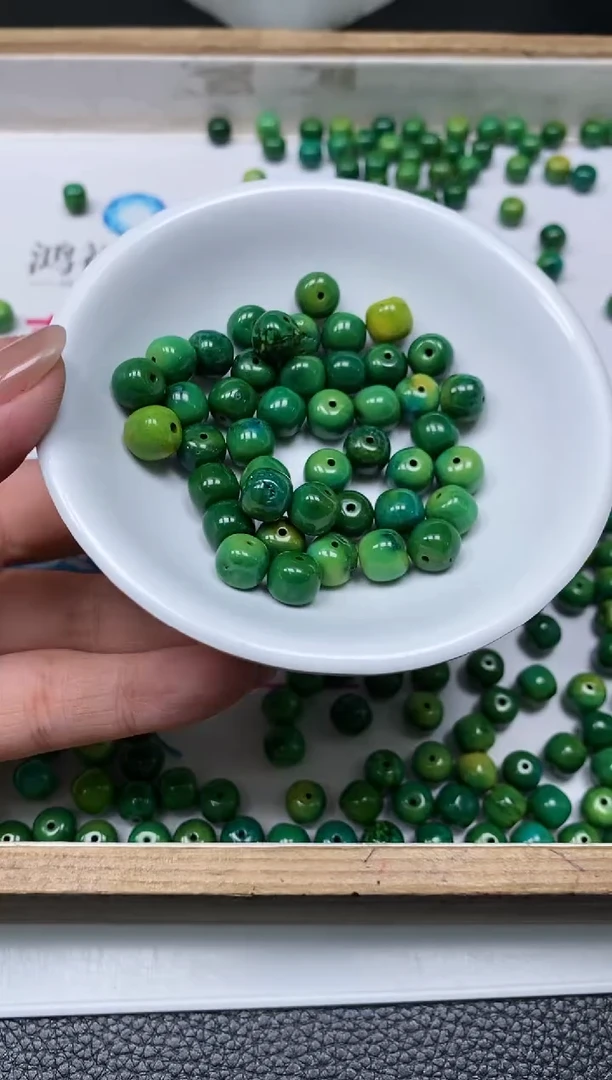 手饰玛瑙未镶嵌D816黄皮绿淞8*8mm10个9.9元