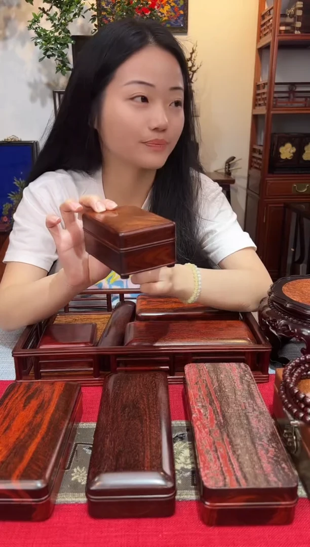 紫檀木类成套家具紫檀嵌黄花梨高级文盒