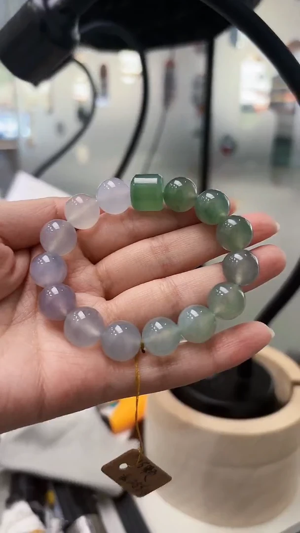 【闪购商品】翡翠手串未镶嵌翡翠15颗手串多人不退不换