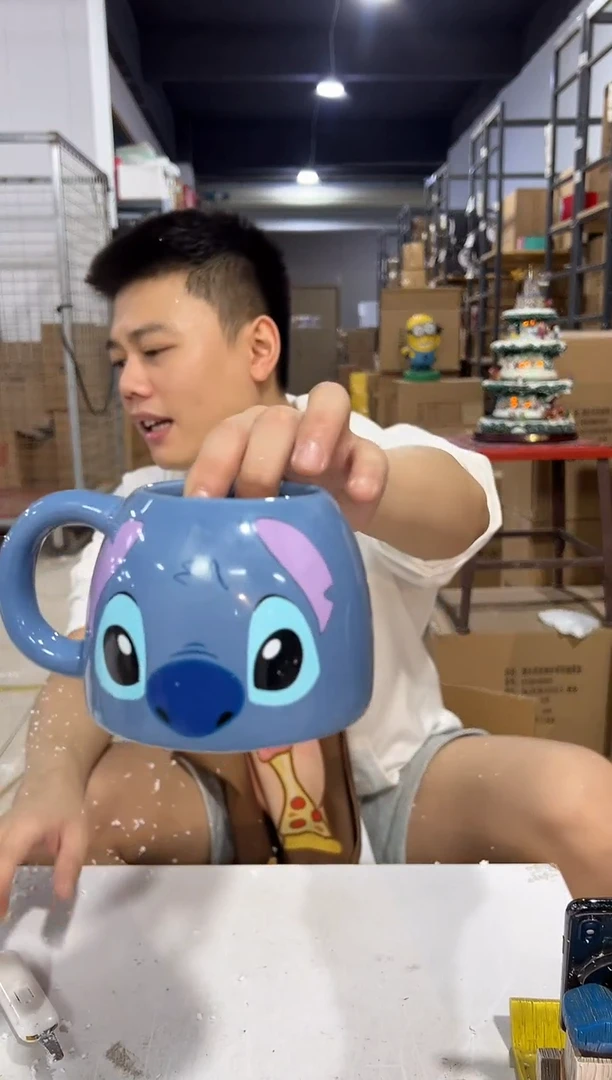 瓷片史迪仔馒头杯