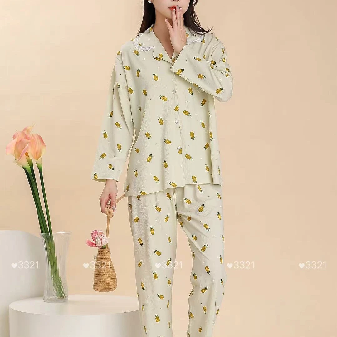 女士特价雨润百合春秋款家居服；3321