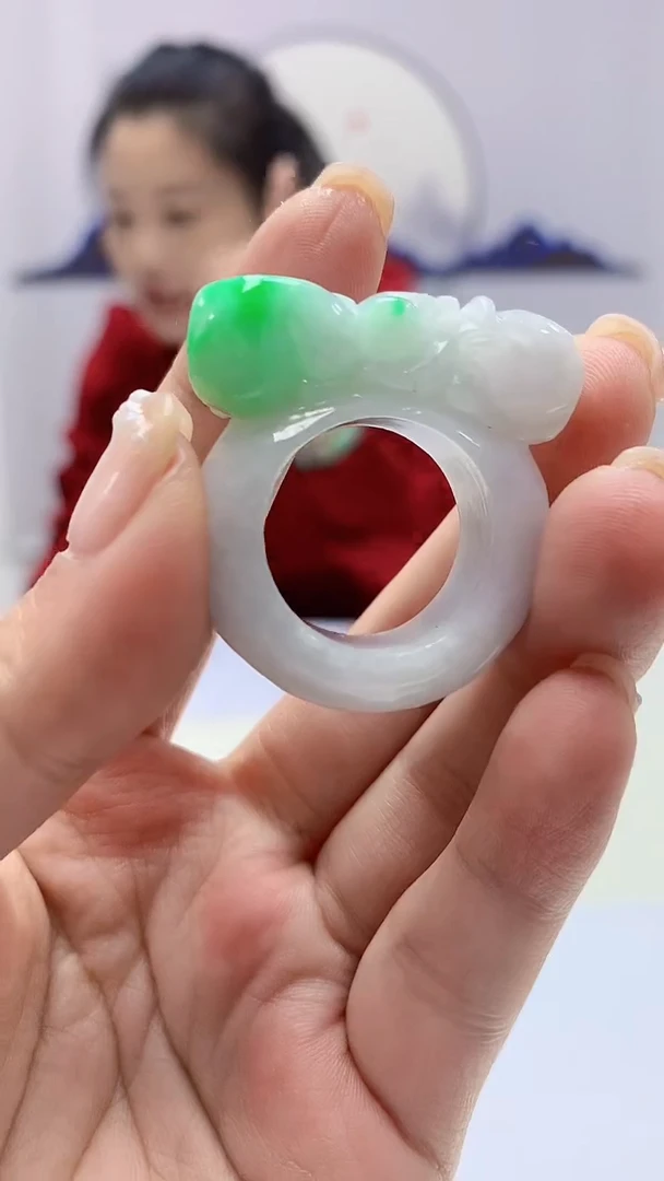 【闪购商品】定制翡翠未镶嵌4902ms-毛货112扳指