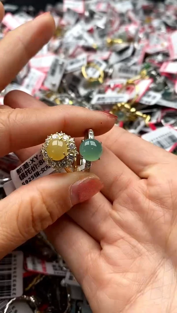 【闪购商品】翡翠戒指银S925镶嵌5555555    2