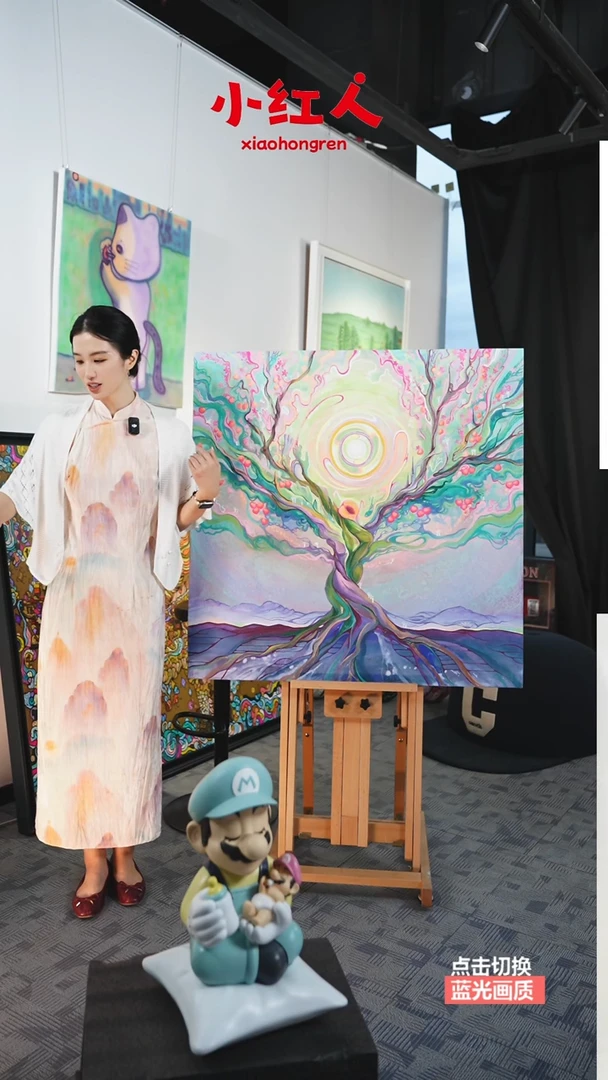 版画ANNA 岩彩画守护100*100cm