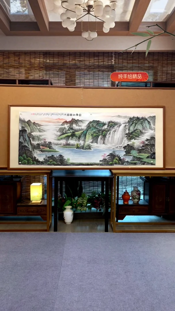 国画国画纯手绘纯实木205*85cm