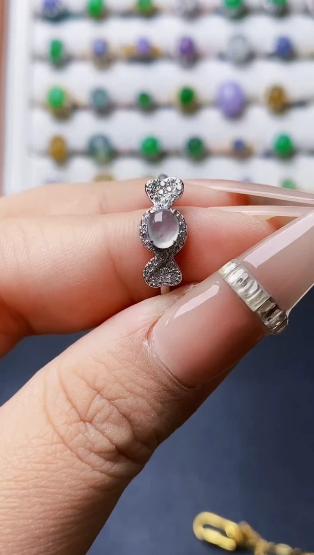 银S925镶嵌戒指翡翠0228