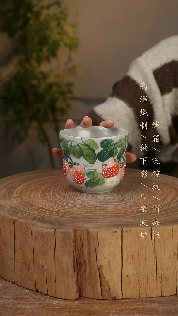 碗瓷景德镇手工手绘高温瓷釉下彩