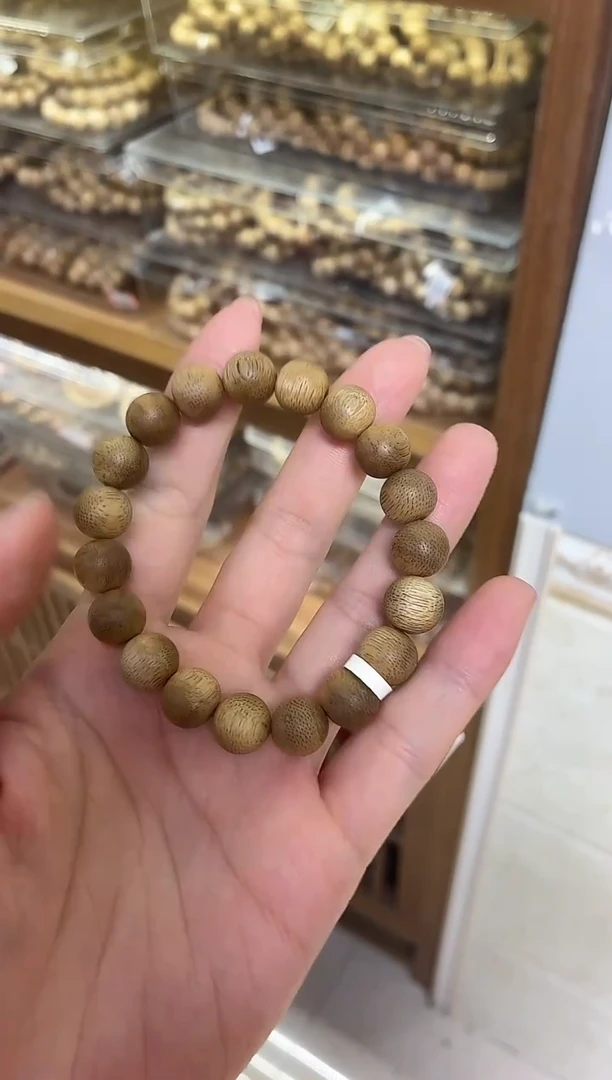 沉香手串文莱圆珠单圈1.1微瑕多样性发其一