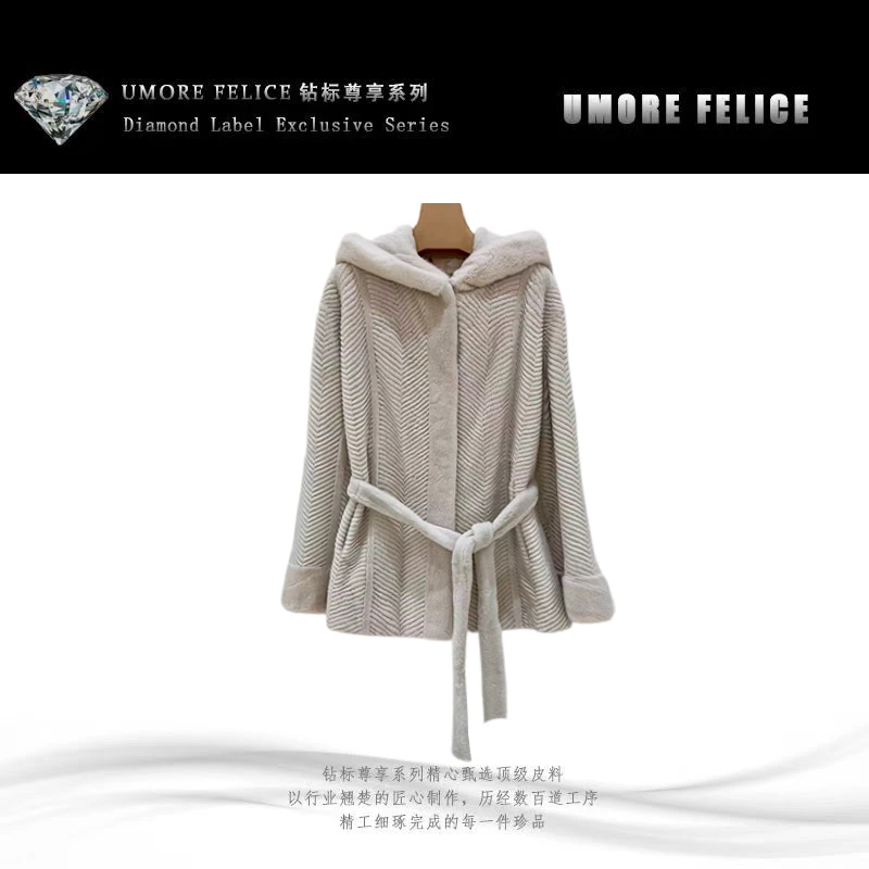 UMORE FELICE华斯皮草丹麦进口水貂气质时尚皮草服装