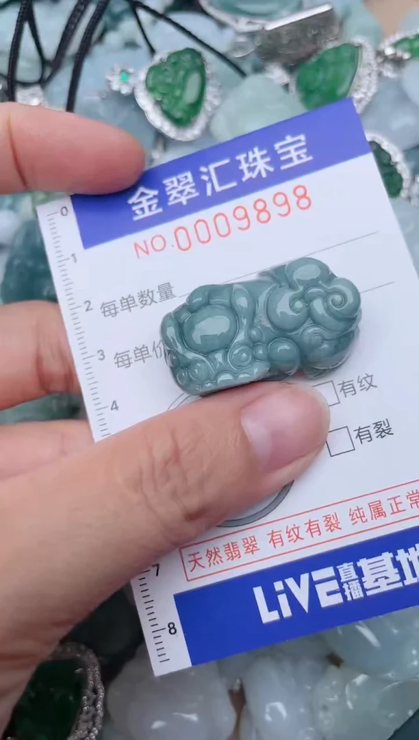 翡翠未镶嵌颈饰9898