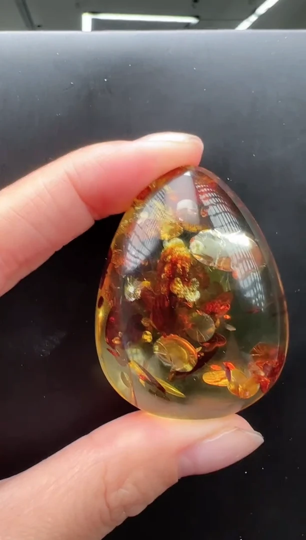 琥珀颈饰未镶嵌吊坠