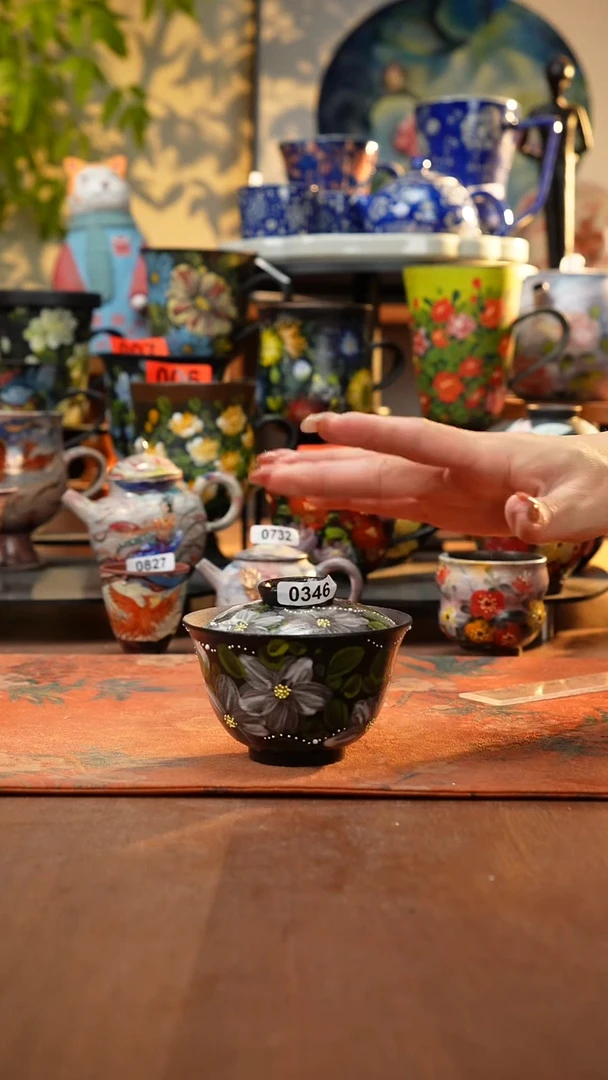 瓷片景德镇手工手绘346