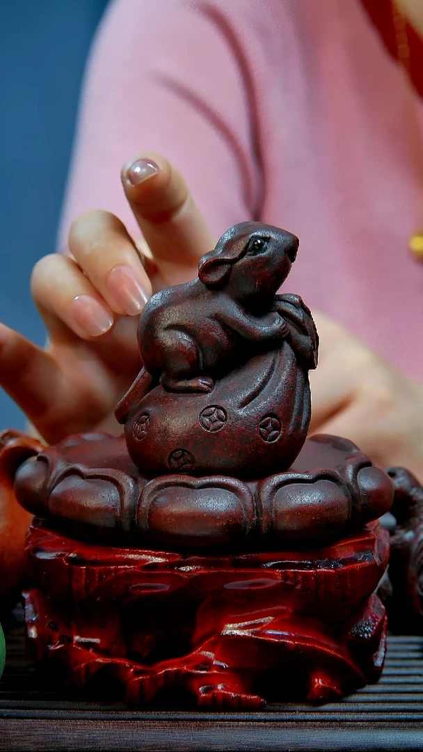 紫砂宜兴紫砂鼠来宝