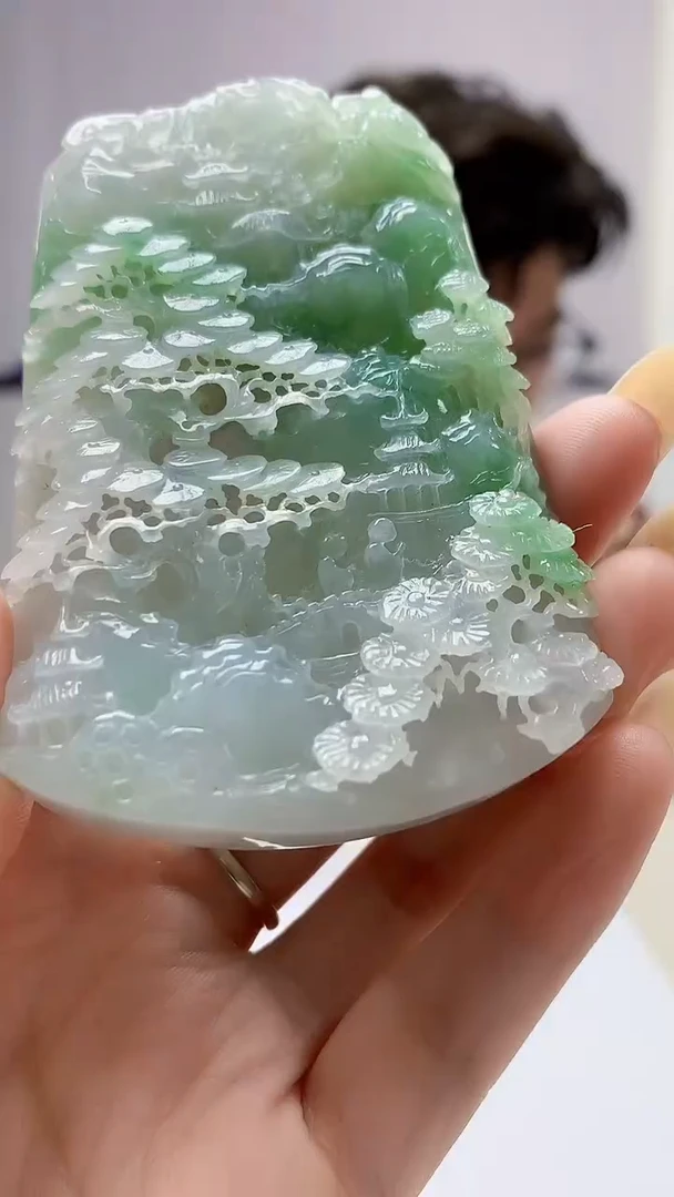 定制翡翠未镶嵌4688DD-毛货挂件赠珠链44