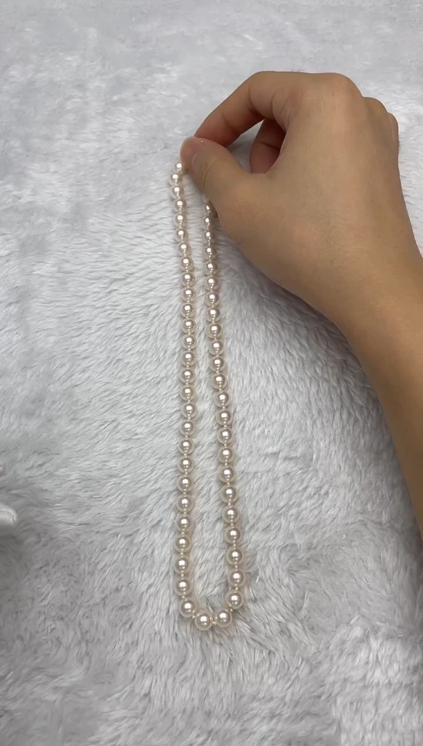 项链银S925镶嵌海水珍珠AK7-7.5mm