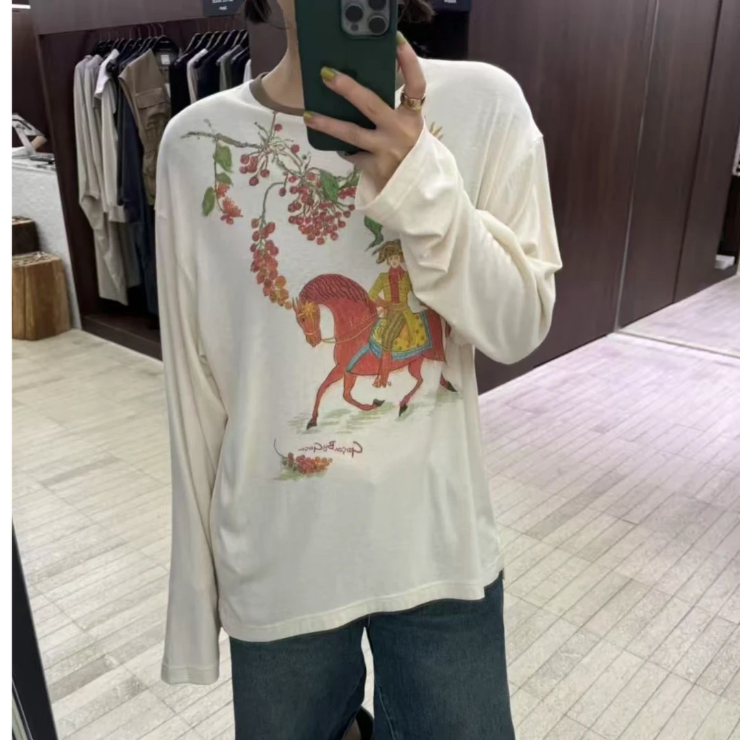 马帮少年手绘圆领T恤