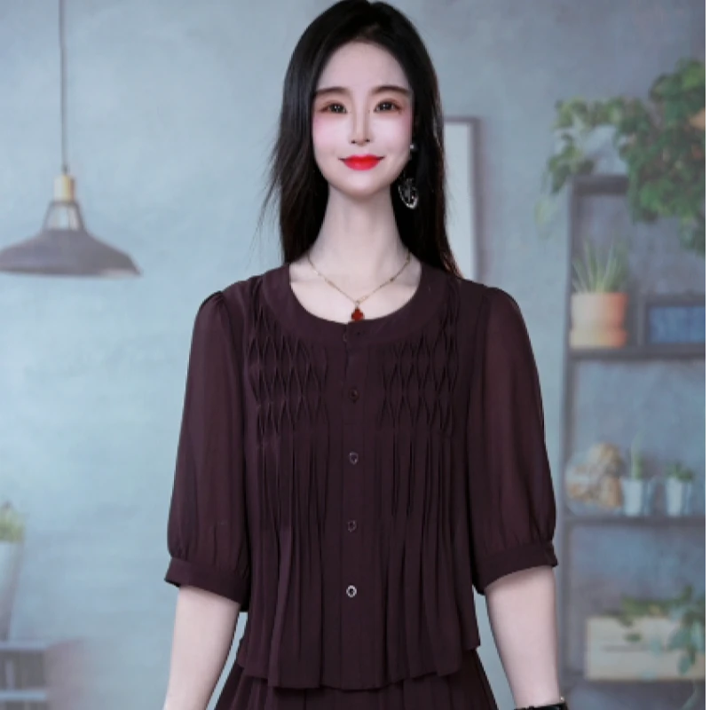 新款高端洋气时髦温柔风大方百搭显瘦连衣裙M-4XL