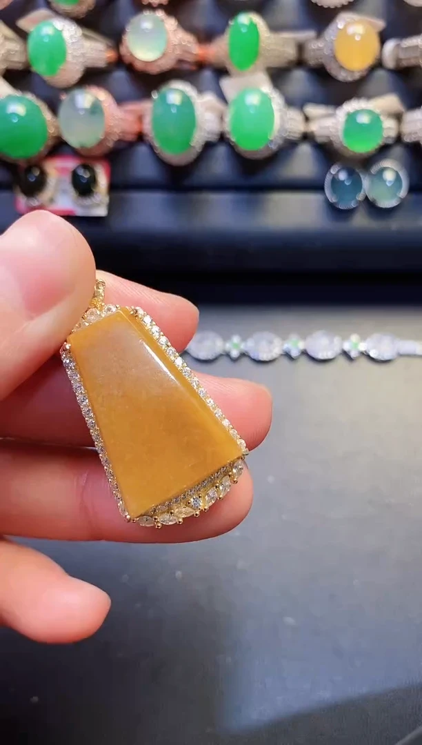 银S925镶嵌戒指翡翠天然