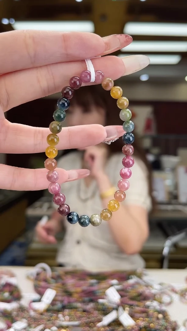 /未镶嵌碧玺6mm+单圈多样性发货