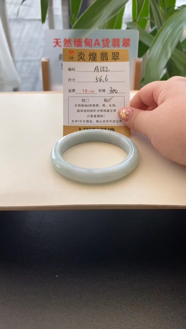 未镶嵌手镯翡翠56.6圈口 编码a152