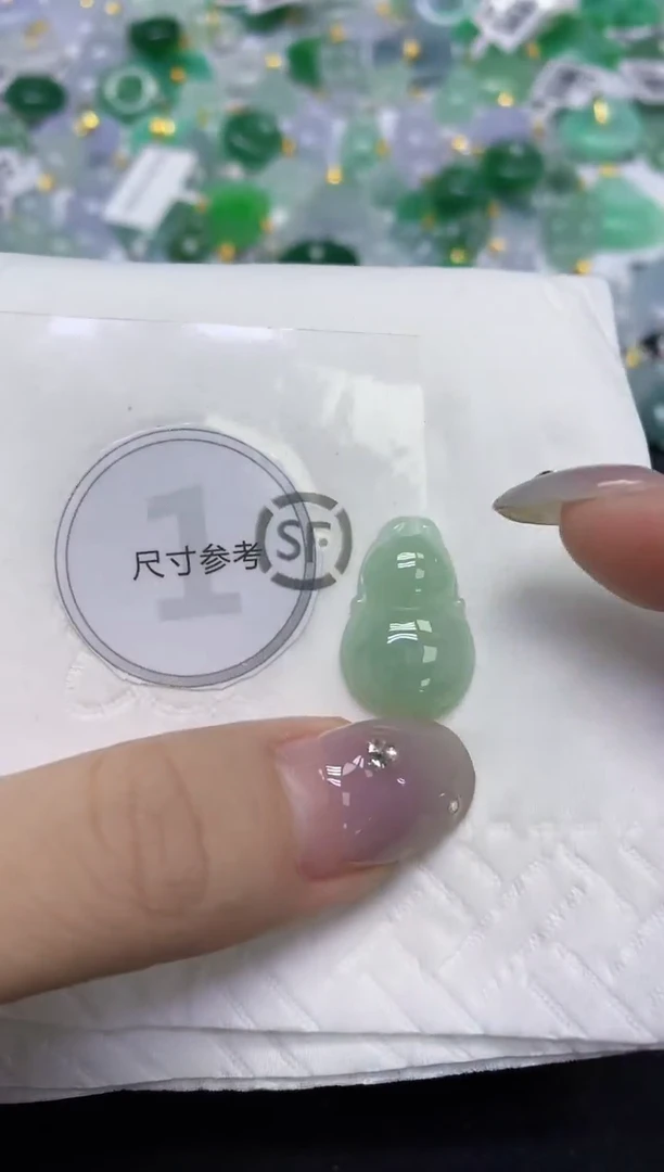 颈饰未镶嵌翡翠天然缅甸翡翠A货百元以上9元证书费自理